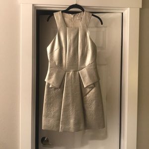 Robert Rodriguez Gold/Metalic Cocktail Dress